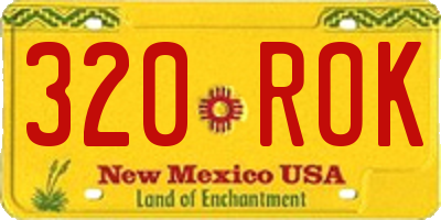 NM license plate 320ROK