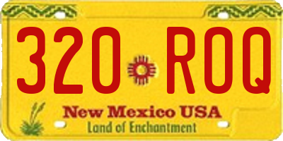 NM license plate 320ROQ