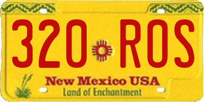 NM license plate 320ROS