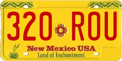 NM license plate 320ROU