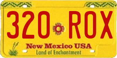 NM license plate 320ROX