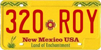 NM license plate 320ROY