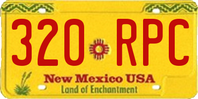 NM license plate 320RPC