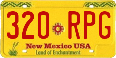 NM license plate 320RPG