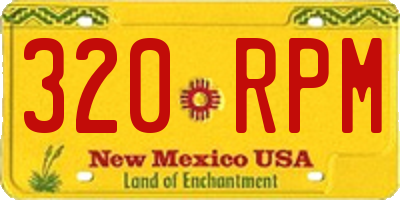 NM license plate 320RPM