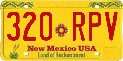 NM license plate 320RPV