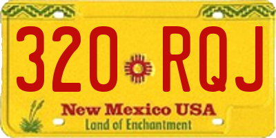 NM license plate 320RQJ