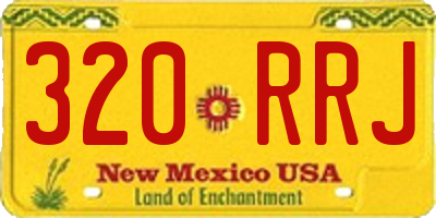 NM license plate 320RRJ