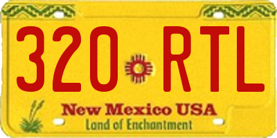 NM license plate 320RTL