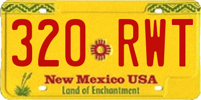 NM license plate 320RWT