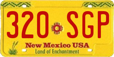 NM license plate 320SGP