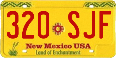 NM license plate 320SJF