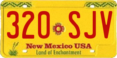 NM license plate 320SJV