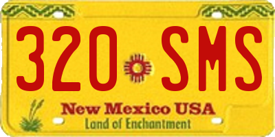 NM license plate 320SMS