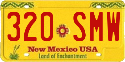 NM license plate 320SMW