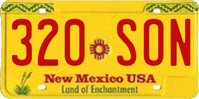 NM license plate 320SON