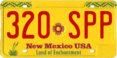 NM license plate 320SPP