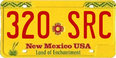 NM license plate 320SRC