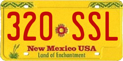 NM license plate 320SSL