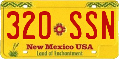 NM license plate 320SSN
