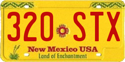 NM license plate 320STX