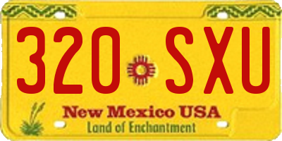 NM license plate 320SXU