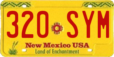 NM license plate 320SYM