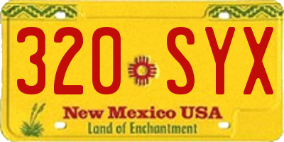 NM license plate 320SYX