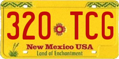 NM license plate 320TCG