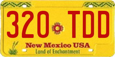 NM license plate 320TDD