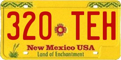 NM license plate 320TEH