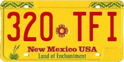 NM license plate 320TFI