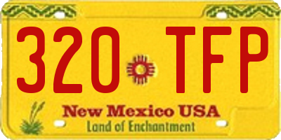 NM license plate 320TFP