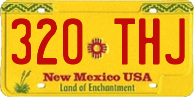 NM license plate 320THJ