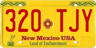 NM license plate 320TJY