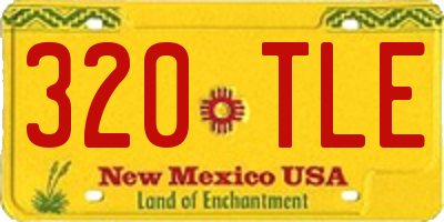 NM license plate 320TLE