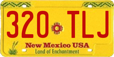 NM license plate 320TLJ