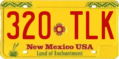 NM license plate 320TLK