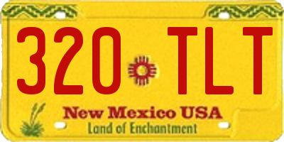 NM license plate 320TLT