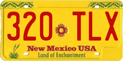 NM license plate 320TLX