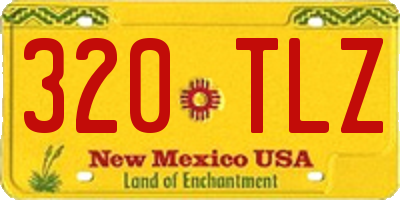 NM license plate 320TLZ