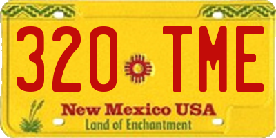 NM license plate 320TME