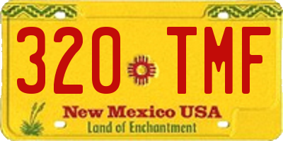 NM license plate 320TMF