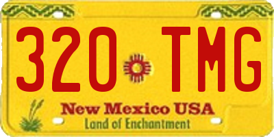 NM license plate 320TMG