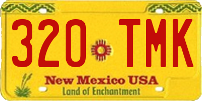 NM license plate 320TMK
