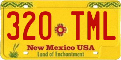 NM license plate 320TML