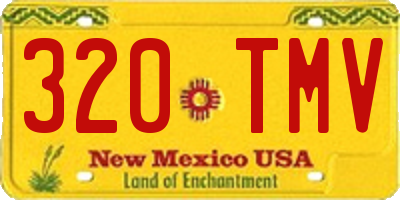 NM license plate 320TMV