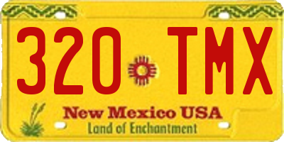 NM license plate 320TMX