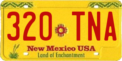 NM license plate 320TNA