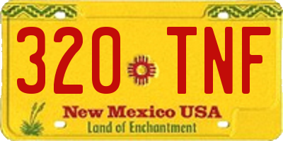 NM license plate 320TNF